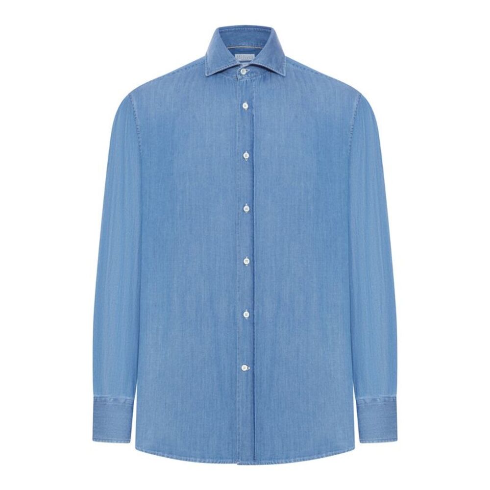 Brunello Cucinelli Men Medium Denim Shirt
